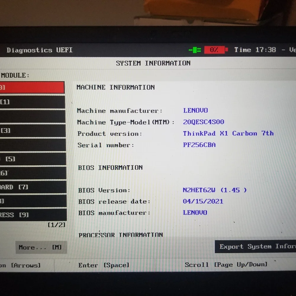 Thinkpad X1 Carbon Laptop.